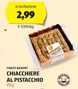 ALDI Finest bakery chiacchiere al pistacchio offerta