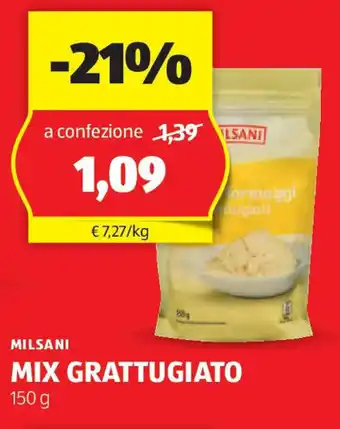 ALDI Milsani mix grattugiato offerta