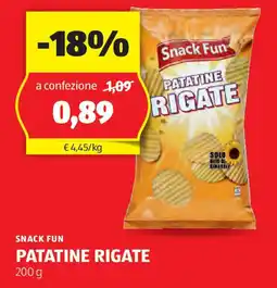 ALDI Snack fun patatine rigate offerta