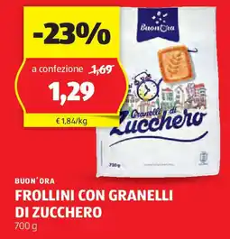 ALDI Buon'ora frollini con granelli di zucchero offerta