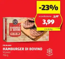 ALDI Primana hamburger di bovino offerta