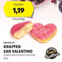 ALDI Pan del dì krapfen san valentino offerta