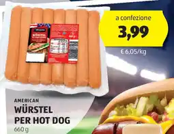 ALDI American würstel per hot dog offerta