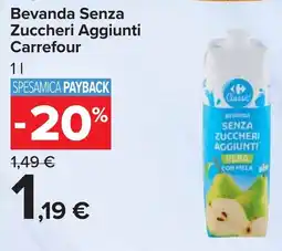 Carrefour Bevanda Senza Zuccheri Aggiunti Carrefour offerta