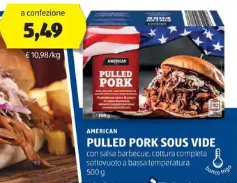 ALDI American pulled pork sous vide offerta