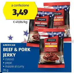 ALDI American beef & pork jerky offerta