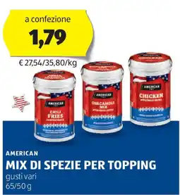 ALDI American mix di spezie per topping offerta