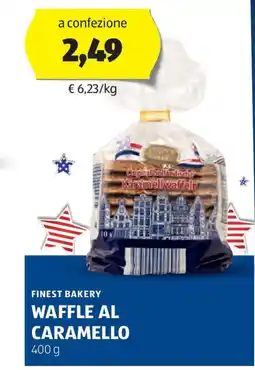 ALDI Finest bakery waffle al caramello offerta