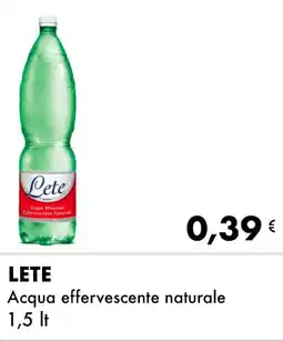 Iper Tosano LETE Acqua effervescente naturale offerta