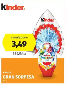 ALDI Kinder gran sorpesa offerta