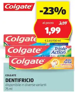 ALDI Colgate dentifricio offerta