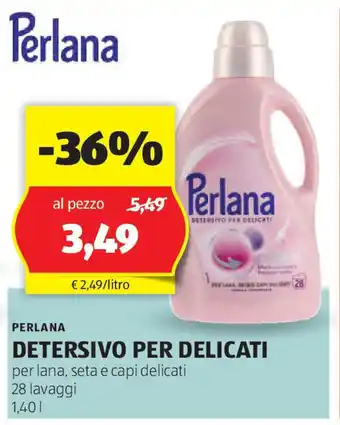 ALDI Perlana detersivo per delicati offerta