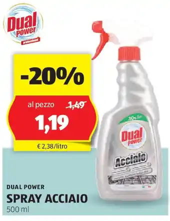 ALDI Dual power spray acciaio offerta