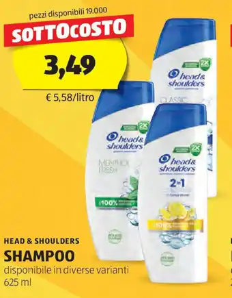 ALDI Head & shoulders shampoo offerta