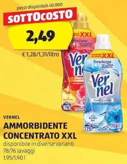 ALDI Vernel ammorbidente concentrato xxl offerta