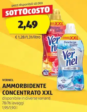 ALDI Vernel ammorbidente concentrato xxl offerta