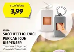 ALDI Romeo sacchetti igienici per cani con dispenser offerta