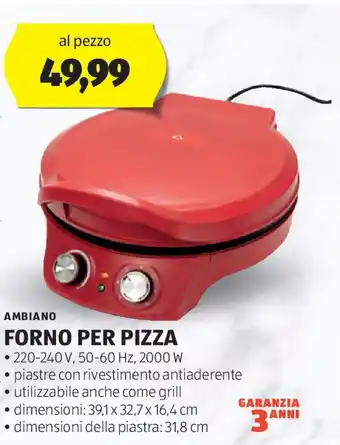 ALDI Ambiano forno per pizza offerta