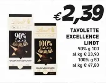 Coal Tavolette excellence LINDT offerta