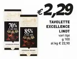 Coal Tavolette excellence LINDT offerta