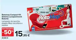 Carrefour Rotomop Compact Kit Sistema Lavapavimenti Rotante offerta