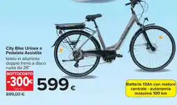 Carrefour City Bike Unisex a Pedalata Assistita offerta