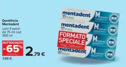 Carrefour Dentifricio Mentadent offerta