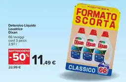 Carrefour Detersivo Liquido Lavatrice Dixan offerta