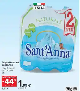 Carrefour Acqua Naturale Sant'Anna offerta