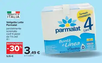 Carrefour Valigetta Latte Parmalat offerta