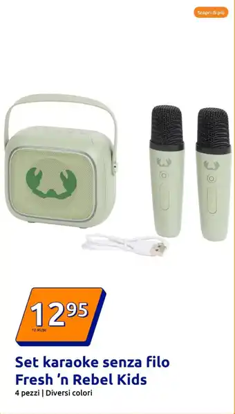 Action Set karaoke senza filo Fresh 'n Rebel Kids offerta