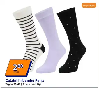 Action Calzini in bambù Pairz offerta