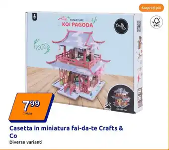 Action Casetta in miniatura fai-da-te Crafts & Co offerta