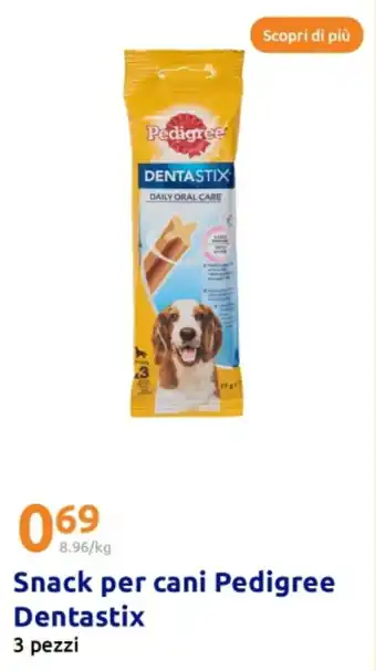 Action Snack per cani Pedigree Dentastix offerta