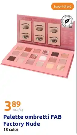 Action Palette ombretti FAB Factory Nude offerta