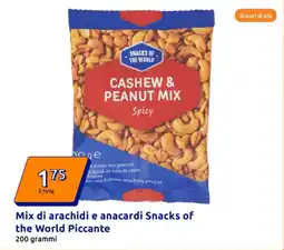 Action Mix di arachidi e anacardi Snacks of the World Piccante offerta