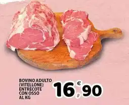 Il Centro Superstore Bovino adulto (vitellone) entrecote con osso offerta