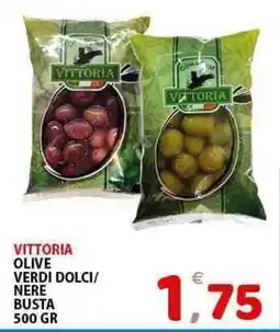 Il Centro Superstore Vittoria olive verdi dolci/ nere busta offerta