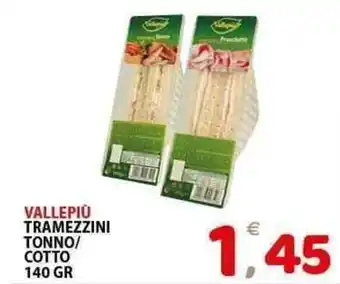 Il Centro Superstore Vallepiù tramezzini tonno/ cotto offerta