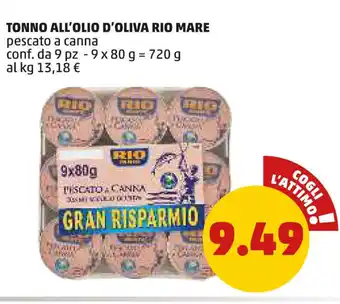 PENNY Tonno all'olio d'oliva RIO MARE offerta