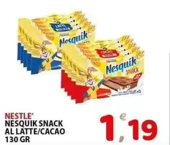 Il Centro Superstore Nestle' nesquik snack al latte/cacao offerta