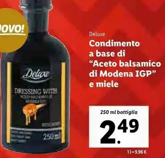 Deluxe aceto balsamico di modena igp a miele