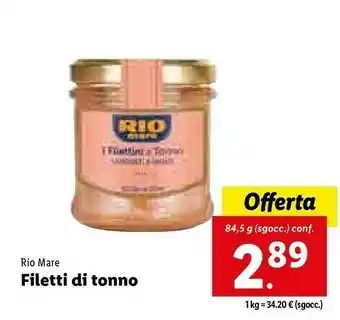 Lidl Filetti di tonno offerta