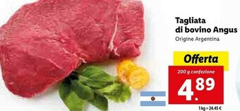 Lidl Tagliata di bovino angus offerta