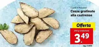 Lidl Cuochi e pescatori cozze gratinate alla castrense offerta