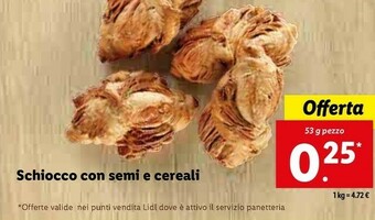 Lidl Schiocco con semi e cereali offerta