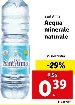 Lidl Acqua minerale naturale offerta