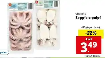Lidl Seppie o polpi 450 g offerta