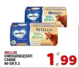 Il Centro Superstore Mellin omogeneizzati carne offerta