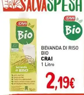 Crai Bevanda di riso bio CRAI offerta